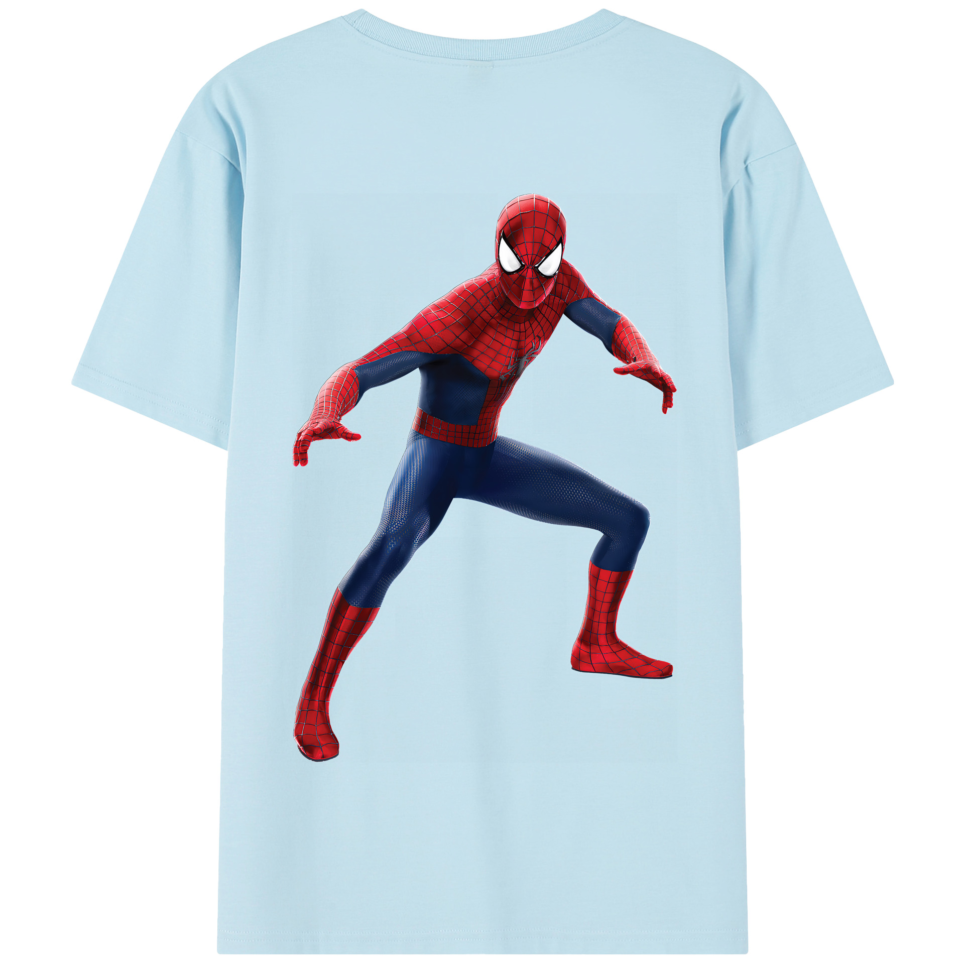 （画像用） Spider Man スパイダーマン 綿100％半袖Tシャツ（背面プリント）